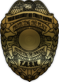 The badge carried by T.A.S.K. members